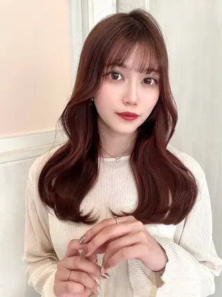 ロング カラー ヘアアレンジ 透明感カラー ai🫧🪞のヘアスタイル