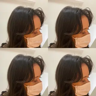 ミディアム 艶カラー/韓国顔周り 🎀mamiのヘアスタイル