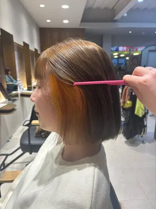 ショート カラー かわいい艶カラー🎀 ナカニシアチカのヘアスタイル