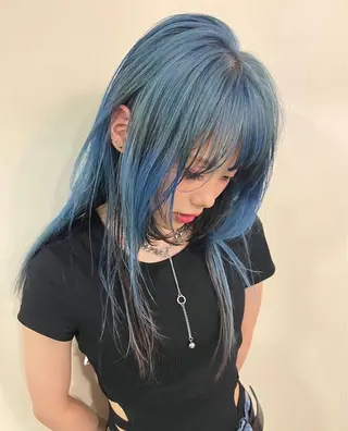 ロング カラー 無料カット/ハイ トーンカラー/きらのヘアスタイル