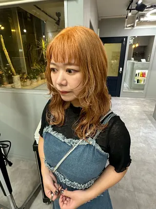 ミディアム カラー ヘアアレンジ CheRiR【シェリール】所属・cherir髪質改善 パーソナルカラー診断のヘアスタイル