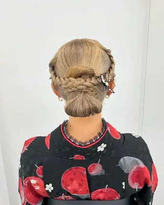 ロング 韓国ヘア/顔周り ヘアセット/加藤優里のヘアスタイル