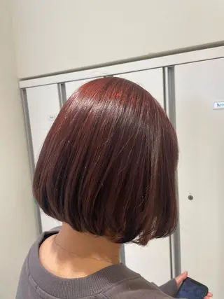 カラー 赤み消し艶カラー・ 透明感カラー×美髪のヘアスタイル