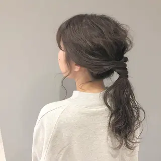 ミディアム カラー ヘアアレンジ 吉野 優子のマツエク・マツパデザイン