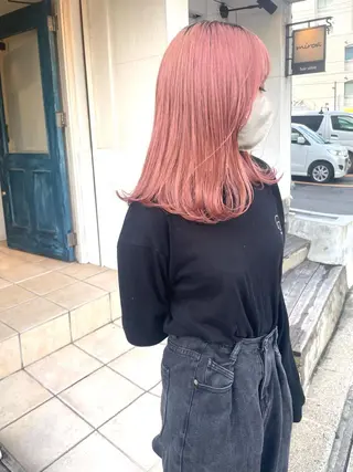 ミディアム カラー 🙃 透明感カラー/ボブのヘアスタイル