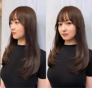 ロング 韓国ヘア🤍🇰🇷 ‪🫶🏻吉満のヘアスタイル