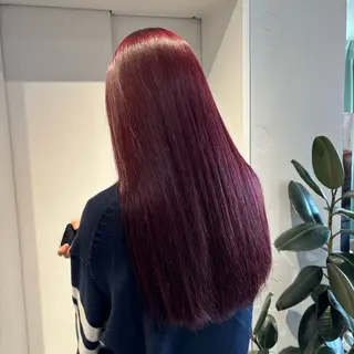 ロング カラー りあの🎀 /暖色カラー🍒のヘアスタイル