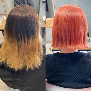 ミディアム カラー ZOA classic hair所属・東 みのりのヘアスタイル