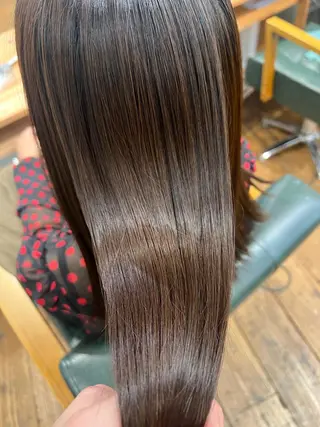 ロング カラー 髪質改善/縮毛矯正/ 超高濃度水素ケアのヘアスタイル