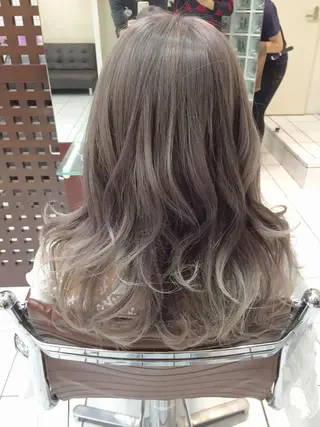 ミディアム カラー モテ髪透明感❤️ デイズヘアカラーのヘアスタイル