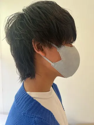 ミディアム メンズ 🪽羽エク/Ash 店長/折目奈央🪽のヘアスタイル
