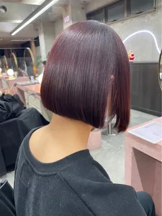 ミディアム カラー 森田遥奈/透明感カラ ー/似合わせカットのヘアスタイル