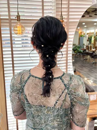 セミロング ヘアアレンジ bright所属・miku ヘアセット/着付けのヘアスタイル