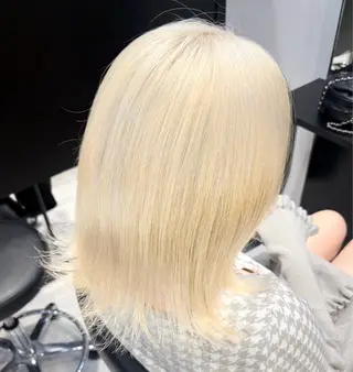 カラー 心斎橋/ブロンド/ ペールカラー/あみかのヘアスタイル