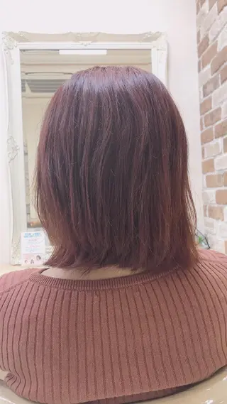 ミディアム 店長ハイトーンカラー 柞山史奈のヘアスタイル