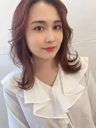 ミディアム 勝沼 佑季のヘアスタイル