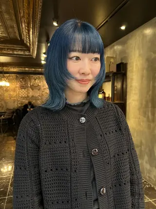 ミディアム カラー haco＋所属・圧倒的デザイン力 店長🎨RENAのヘアスタイル