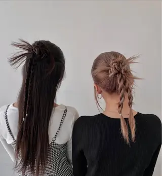 ヘアアレンジ 艶カラー/アレンジ/ はまぐちうみのヘアスタイル