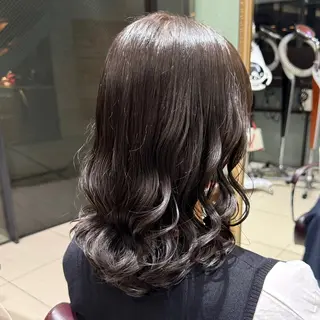 ミディアム パーマ 韓国風パーマ🌿コテ 巻き風パーマ/るいのヘアスタイル