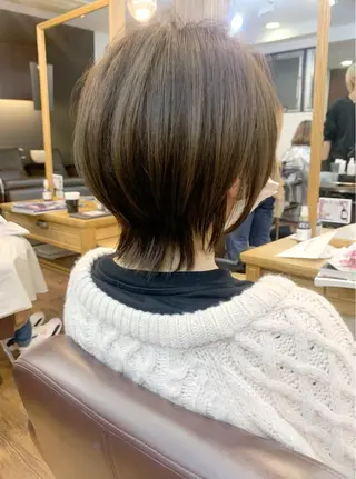 ショート カラー 縮毛矯正/ショート/ レイヤー/畑中正敏のヘアスタイル