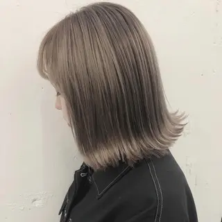 ミディアム Yuuka🦋カラー 縮毛矯正モデル募集のヘアスタイル