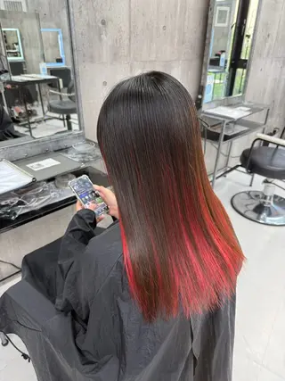 セミロング カラー メンズ ☁️かずき☁️寒色 原色.デザイン特化のヘアスタイル