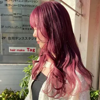 ロング カラー Riru🩵レイヤー /顔周りカット🩵のヘアスタイル