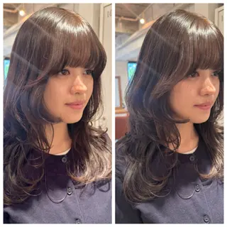 ロング カラー ハイライト/インナー /ブリーチ/レイヤーのヘアスタイル