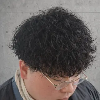 ショート パーマ メンズ AMRITA所属・men'sモテ 髪🫧ｼｵﾝのヘアスタイル