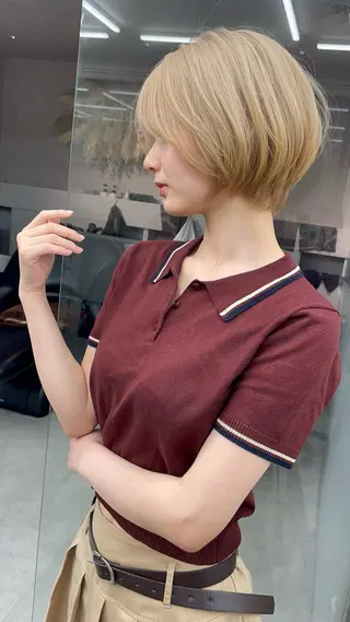 ショート 🌟透明感カラー× 小顔カットの匠🌟のヘアスタイル
