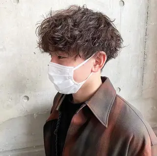 パーマ メンズ 曲がる縮毛矯正✨️ パーマ🌀 晃哉‎のヘアスタイル