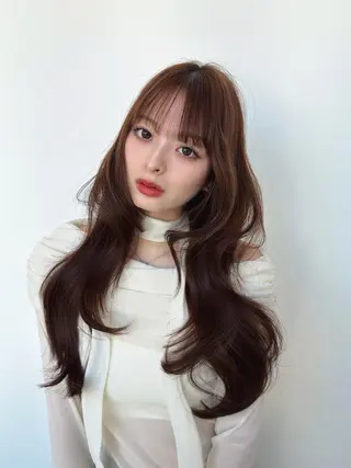 セミロング 顔周り/透明感カラー /韓国ヘア/TAKUのヘアスタイル