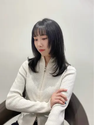 ミディアム カラー 岡山 愛のヘアスタイル