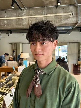 パーマ メンズ 川田 愛美のヘアスタイル