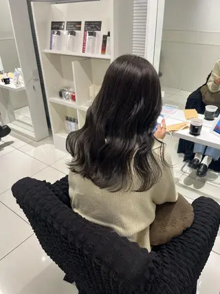 セミロング カラー りおな/エクステ /ミルクティーカラーのヘアスタイル