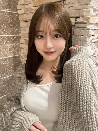 ミディアム 撮影カットモデル募集 前髪、顔周り/徳永のヘアスタイル