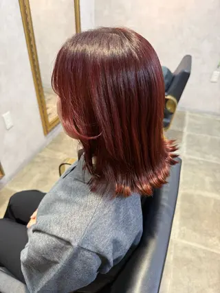 ミディアム カラー オルソーヘアー所属・mako /カラーモデル募集中のヘアスタイル