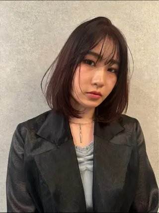 ミディアム カラー Nishimura Amiのヘアスタイル