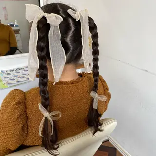 ロング ヘアアレンジ Kazaoka Saraのヘアスタイル