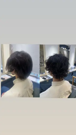 ミディアム パーマ メンズ たけかわ みずきのヘアスタイル