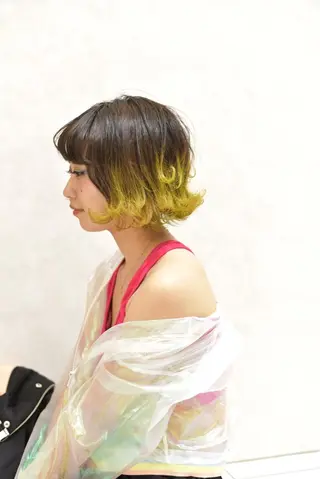 ショート カラー ヘアアレンジ テラモト カズヨシのヘアスタイル