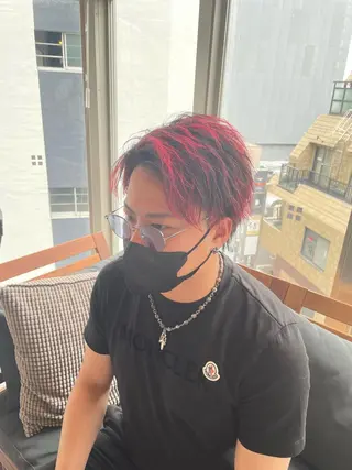 ショート カラー パーマ メンズ 【men's Lapis横浜】海人のヘアスタイル