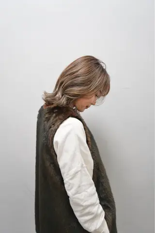 ミディアム カラー メンズ特化 パーマ/オザワのヘアスタイル