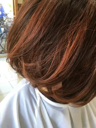 ショート カラー 白髪ぼかしハイライト 柳川拓哉のヘアスタイル