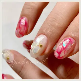 ネイル Beauty salon Ryu・ange所属・PEARL ROSE パールローズのネイルデザイン