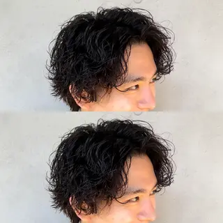 ショート パーマ メンズ メンズヘア特化 崎田 成人のヘアスタイル