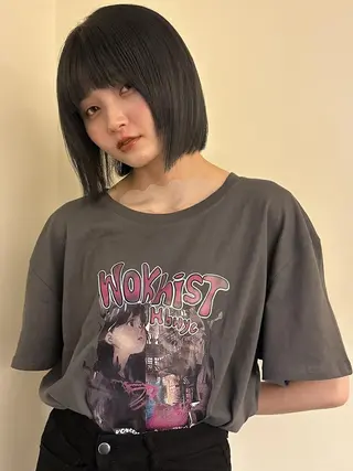 ショート 青木未羽/ベージュ /透明感カラー/松本のヘアスタイル