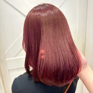 ミディアム カラー 横浜｜韓国レイヤー｜ 暖色カラー｜まなとのヘアスタイル