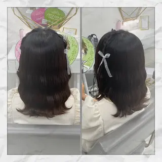 ミディアム ヘアアレンジ ヘアセット/着付け 𓇼 松本 夏美𓇼のヘアスタイル