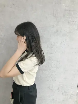 ロング カラー パーマ ヘアアレンジ メンズ キッズ ネイル マツエク・マツパ eir心斎橋店所属・エビスザキレン／メン ズ／心斎橋🌳のヘアスタイル